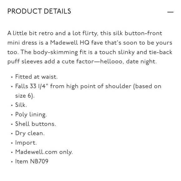 Women's Madewell Red & White Floral Silk Button-Front Mini Dress Size 4 (S) - Picture 11 of 13